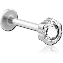 SURGICAL STEEL GRADE 316L JEWELED MICRO LABRET