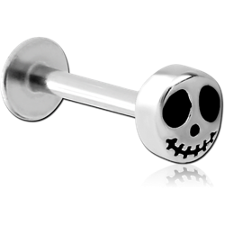 SURGICAL STEEL GRADE 316L MICRO LABRET WITH ATTACHMENT - GHOST