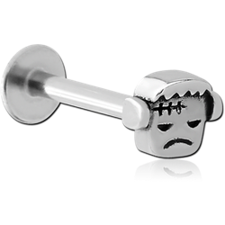 SURGICAL STEEL GRADE 316L MICRO LABRET WITH ATTACHMENT - FRANKENSTEIN