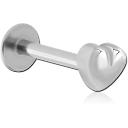 SURGICAL STEEL GRADE 316L HEART MICRO LABRET