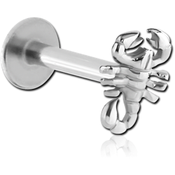 SURGICAL STEEL GRADE 316L MICRO LABRET WITH ATTACHMENT - SCORPION