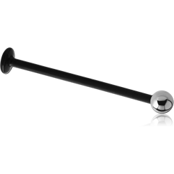 SYNTHETIC FLUOROPOLYMER LABRET WITH SURGICAL STEEL GRADE 316L BALL