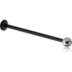 SYNTHETIC FLUOROPOLYMER MICRO LABRET WITH SURGICAL STEEL GRADE 316L BALL