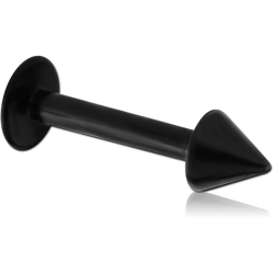 STERILE BLACK PVD COATED TITANIUM ALLOY LABRET WITH CONE