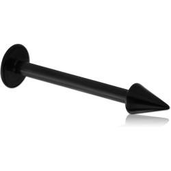 STERILE BLACK PVD COATED TITANIUM ALLOY MICRO LABRET WITH CONE