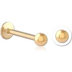 STERILE GOLD PVD 18K COATED TITANIUM ALLOY MICRO LABRET