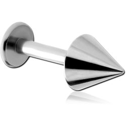 STERILE SURGICAL STEEL GRADE 316L LABRET WITH CONE