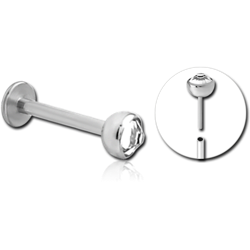 STERILE TITANIUM ALLOY JEWELED THREADLESS LABRET