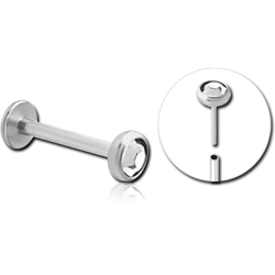 STERILE TITANIUM ALLOY JEWELED THREADLESS DISC LABRET