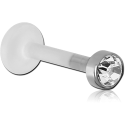 STERILE BIOFLEX® INTERNAL LABRET WITH JEWELED TITANIUM ALLOY DISK