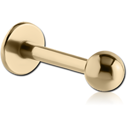 STERILE ZIRCON GOLD PVD COATED SURGICAL STEEL GRADE 316L MICRO LABRET