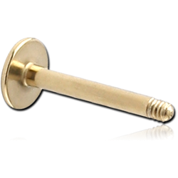 ZIRCON GOLD PVD COATED SURGICAL STEEL GRADE 316L MICRO LABRET PIN