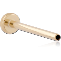GOLD PVD 18K COATED TITANIUM ALLOY THREADLESS LABRET PIN