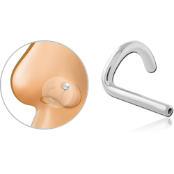 TITANIUM ALLOY THREADLESS NOSE STUD  PIN