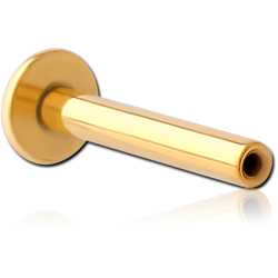 STERILE GOLD PVD COATED TITANIUM ALLOY THREADLESS LABRET PIN