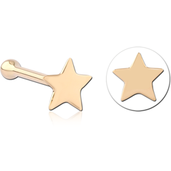 14 KARAT GOLD YELLOW NOSE BONE - STAR