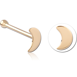 14 KARAT GOLD YELLOW NOSE BONE - MOON