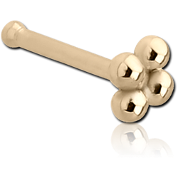 14 KARAT GOLD YELLOW NOSE BONE - FLOWER