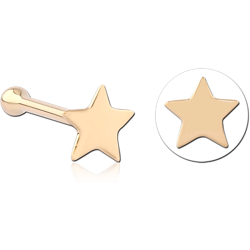 18 KARAT GOLD YELLOW NOSE BONE - STAR