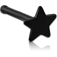 BLACK PVD COATED SURGICAL STEEL GRADE 316L STAR NOSE BONE