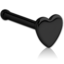 BLACK PVD COATED SURGICAL STEEL GRADE 316L HEART NOSE BONE