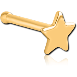 GOLD PVD COATED SURGICAL STEEL GRADE 316L STAR NOSE BONE