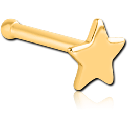 GOLD PVD COATED SURGICAL STEEL GRADE 316L STAR NOSE BONE
