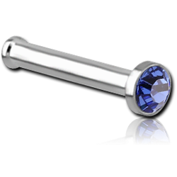 SURGICAL STEEL GRADE 316L JEWELED NOSE BONE WITH SET STONE