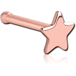 ROSE GOLD PVD COATED SURGICAL STEEL GRADE 316L STAR NOSE BONE