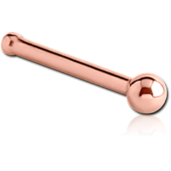 ROSE GOLD PVD COATED SURGICAL STEEL GRADE 316L BALL NOSE BONE