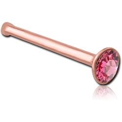 ROSE GOLD PVD COATED SURGICAL STEEL GRADE 316L JEWELED NOSE BONE