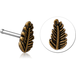 SURGICAL STEEL GRADE 316L ANTIQUE BRASS PVD COATED NOSE BONE