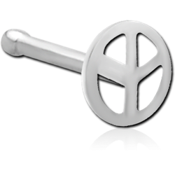 SURGICAL STEEL GRADE 316L PEACE SIGN NOSE BONE