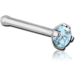 SURGICAL STEEL GRADE 316L PRONG SET 2MM JEWELED NOSE BONE