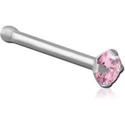 SURGICAL STEEL GRADE 316L PRONG SET 2.5MM JEWELED NOSE BONE