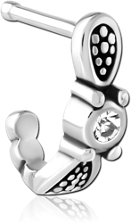 SURGICAL STEEL GRADE 316L JEWELED WRAP AROUND NOSE BONE