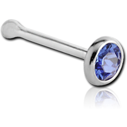 STERLING 925 SILVER PREMIUM CRYSTAL JEWELED NOSE BONE