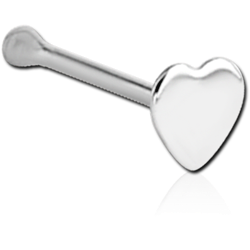 STERLING 925 SILVER HEART NOSE BONE