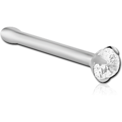 TITANIUM ALLOY PRONG SET 2MM JEWELED NOSE BONE