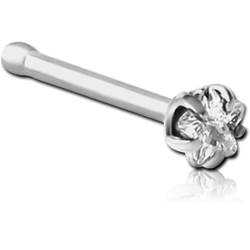 STERILE SURGICAL STEEL GRADE 316L PRONG SET STAR JEWELED NOSE BONE