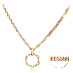 STERLING 925 SILVER GOLD PLATED 18K NECKLACE WITH PENDANT