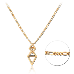 STERLING 925 SILVER GOLD PLATED 18K NECKLACE WITH PENDANT