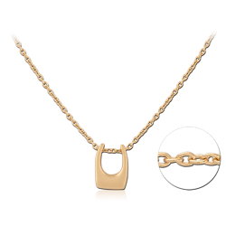 STERLING 925 SILVER GOLD PLATED 18K NECKLACE WITH PENDANT