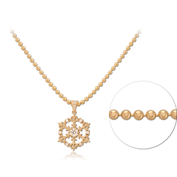 STERLING 925 SILVER GOLD PLATED 18K JEWELED NECKLACE WITH PENDANT