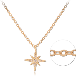 STERLING 925 SILVER GOLD PLATED 18K JEWELED NECKLACE WITH PENDANT SPECIAL NEW DESIGN