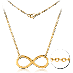GOLD PVD COATED SURGICAL STEEL GRADE 316L NECKLACE WITH PENDANT