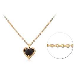 STERLING 925 SILVER GOLD PLATED JEWELED NECKLACE WITH PENDANT SPECIAL NEW DESIGN