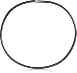 RUBBER NECKLACE WITH STAINLESS STEEL GRADE 304 LOCKER