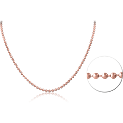 ROSE GOLD PVD COATED STAINLESS STEEL GRADE 304 BALL CHAIN