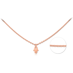 ROSE GOLD PVD COATED SURGICAL STEEL GRADE 316L NECKLACE WITH PENDANT